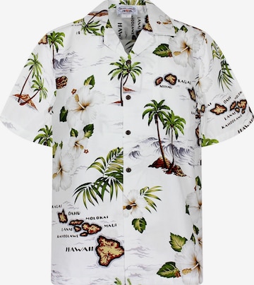 Pacific Legend - Ajuste regular Camisa 'Island' en blanco: frente