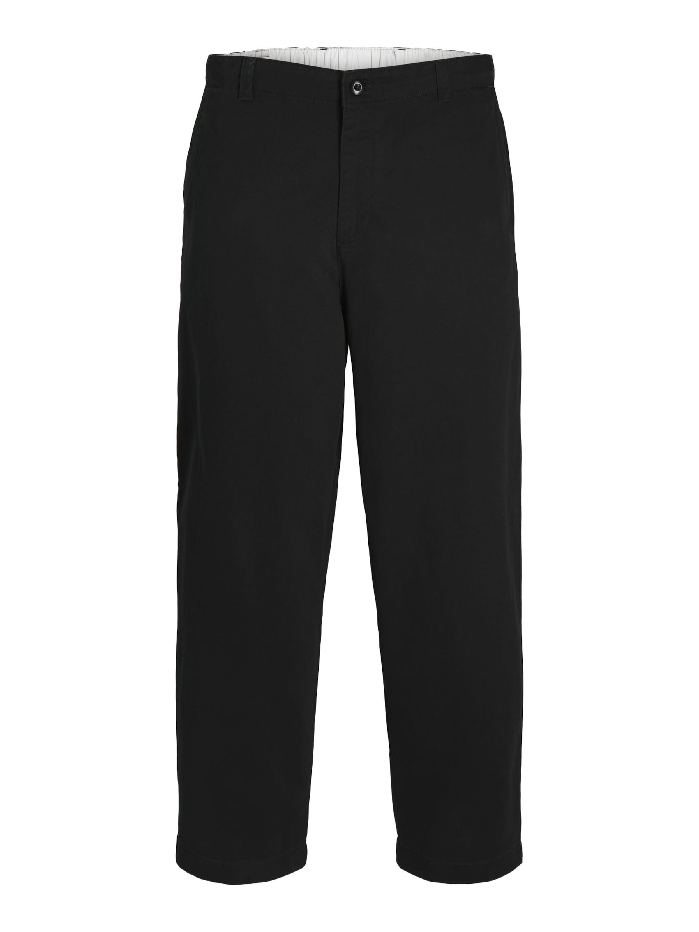 JACK & JONES - Barrel Pantalón 'JPSTEvan Elvaro' en negro: frente