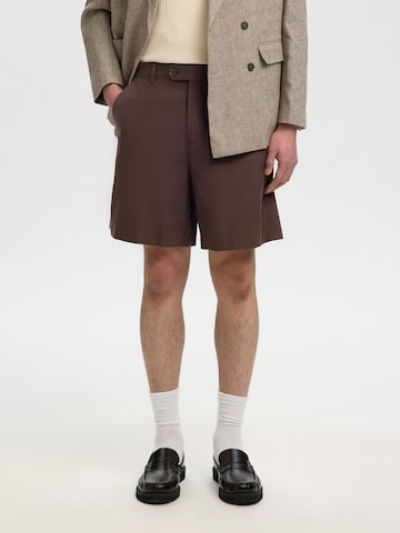 Loosefit Pantaloni di SELECTED in marrone: frontale