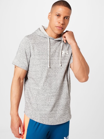 UNDER ARMOUR Athletic Sweatshirt 'Rival Terry' in Grey: front