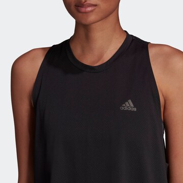 ADIDAS SPORTSWEAR Αθλητικό τοπ 'Run Icons 3 Bar' σε μαύρο