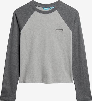 T-shirt 'Essential' Superdry en gris : devant