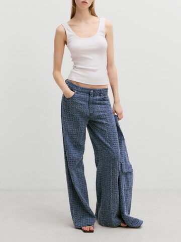 EDITED Wide leg Jeans 'Liv' in Blauw