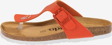 Palado T-Bar Sandals 'Kos' in Orange: front