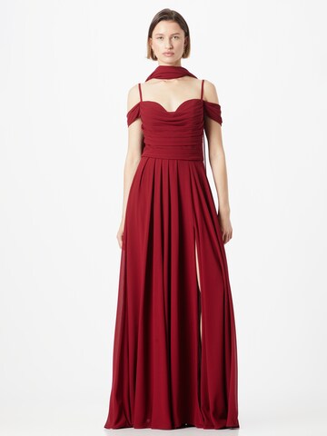 mascara Evening Dress in Red