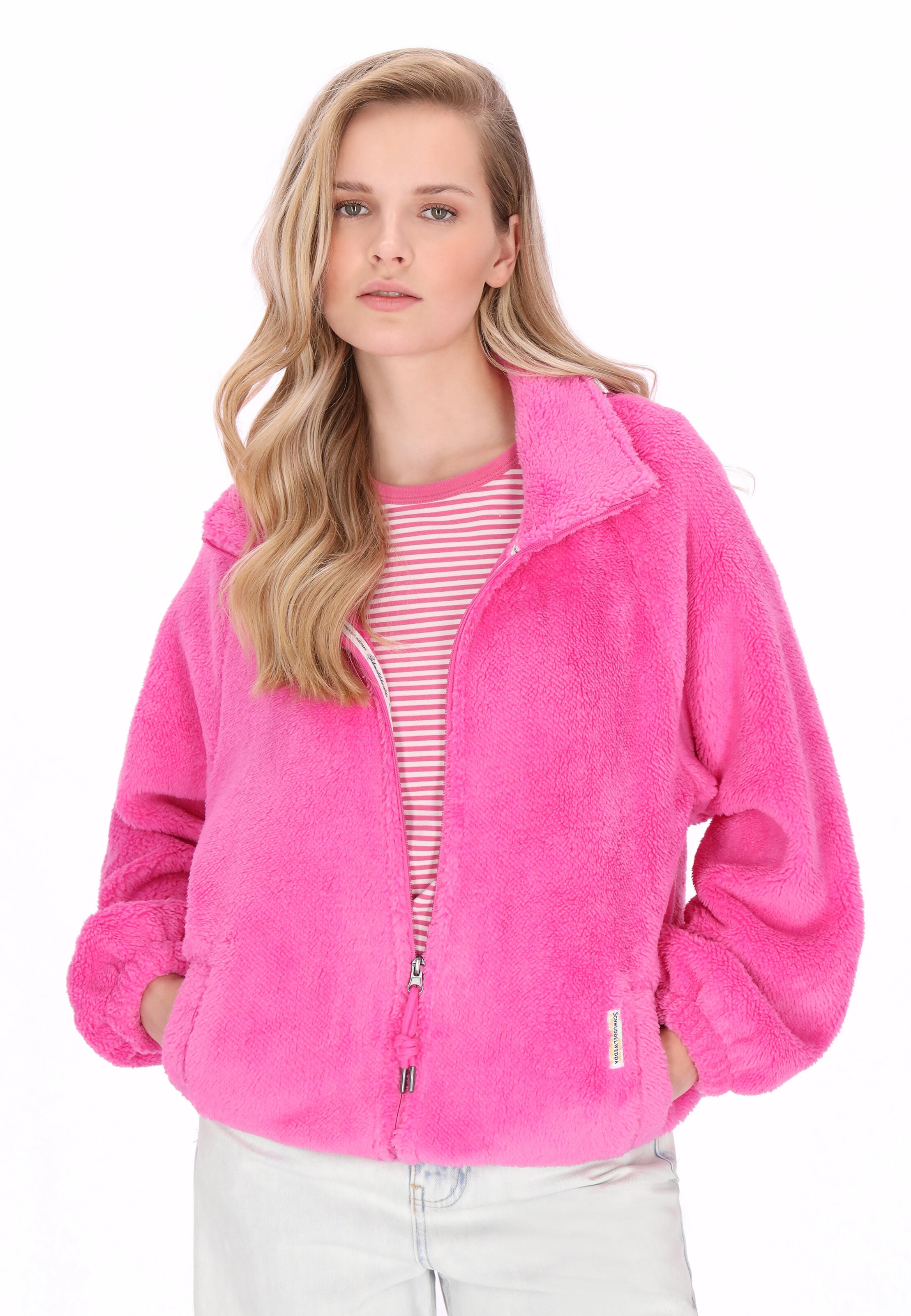 Schmuddelwedda Fleece Jacket in Pink: front