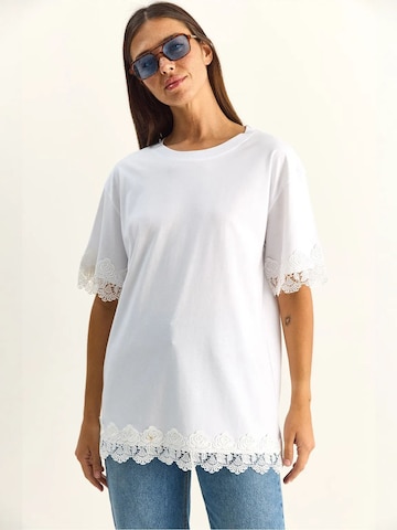 T-shirt Bianco Lucci en blanc