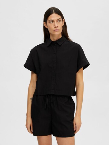 SELECTED FEMME Bluse i sort: forside