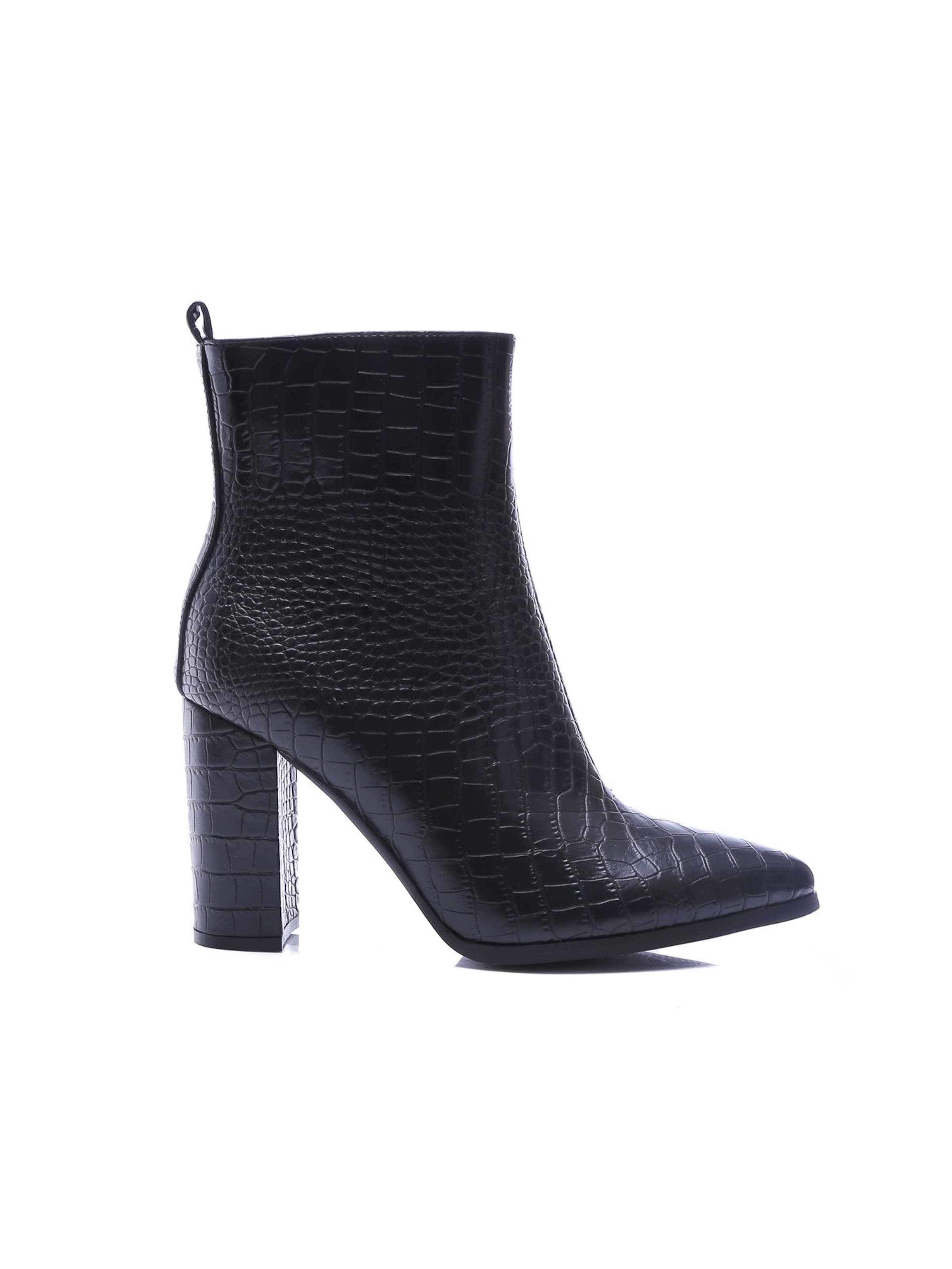 Bottines 'Croc' Smile Favorites en noir : devant