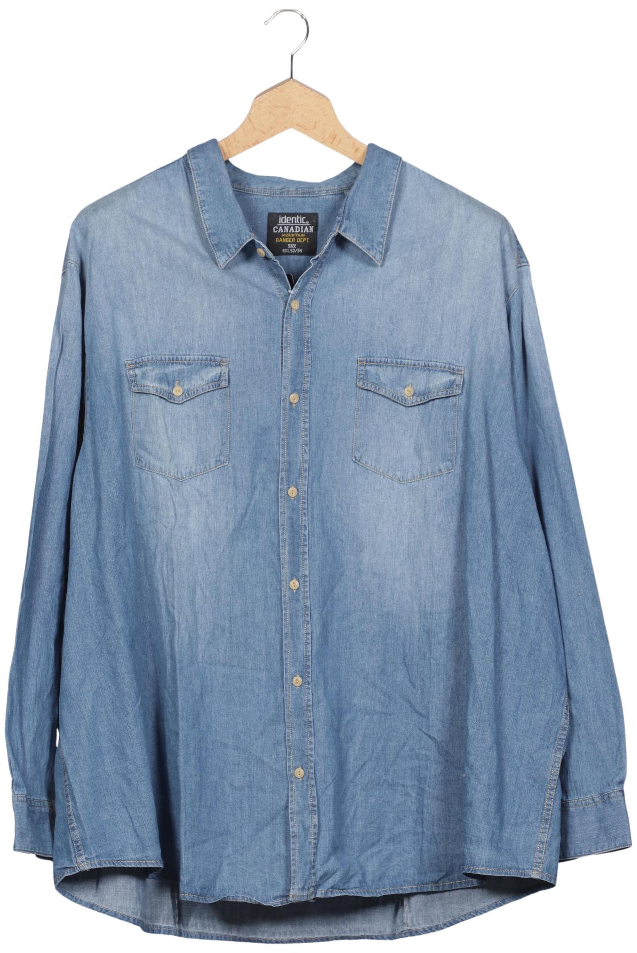 Canadian Classics Button Up Shirt in 7XL in Blue: front