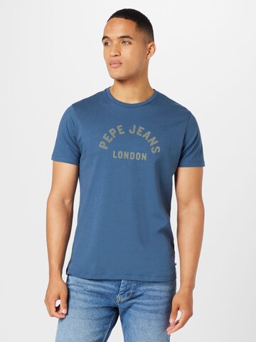 Pepe Jeans - Camiseta 'RAFERTY' en azul: frente