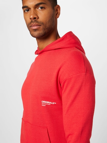 JACK & JONES Sweatshirt 'CLEAN' in Rot