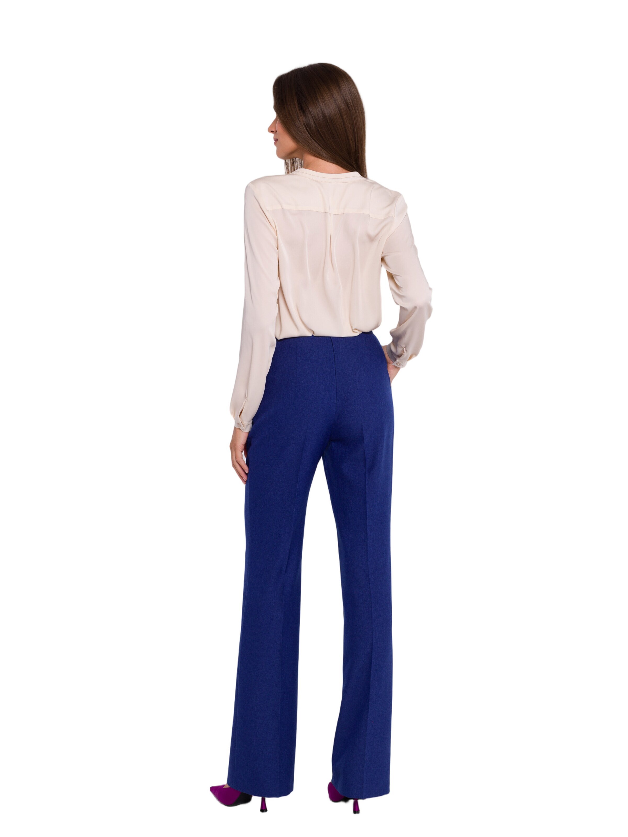 Bootcut Pantaloni cu dungă de la Stylove pe albastru