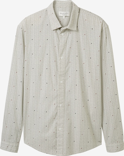 TOM TAILOR DENIM Overhemd in de kleur Donkerbruin / Wit, Productweergave