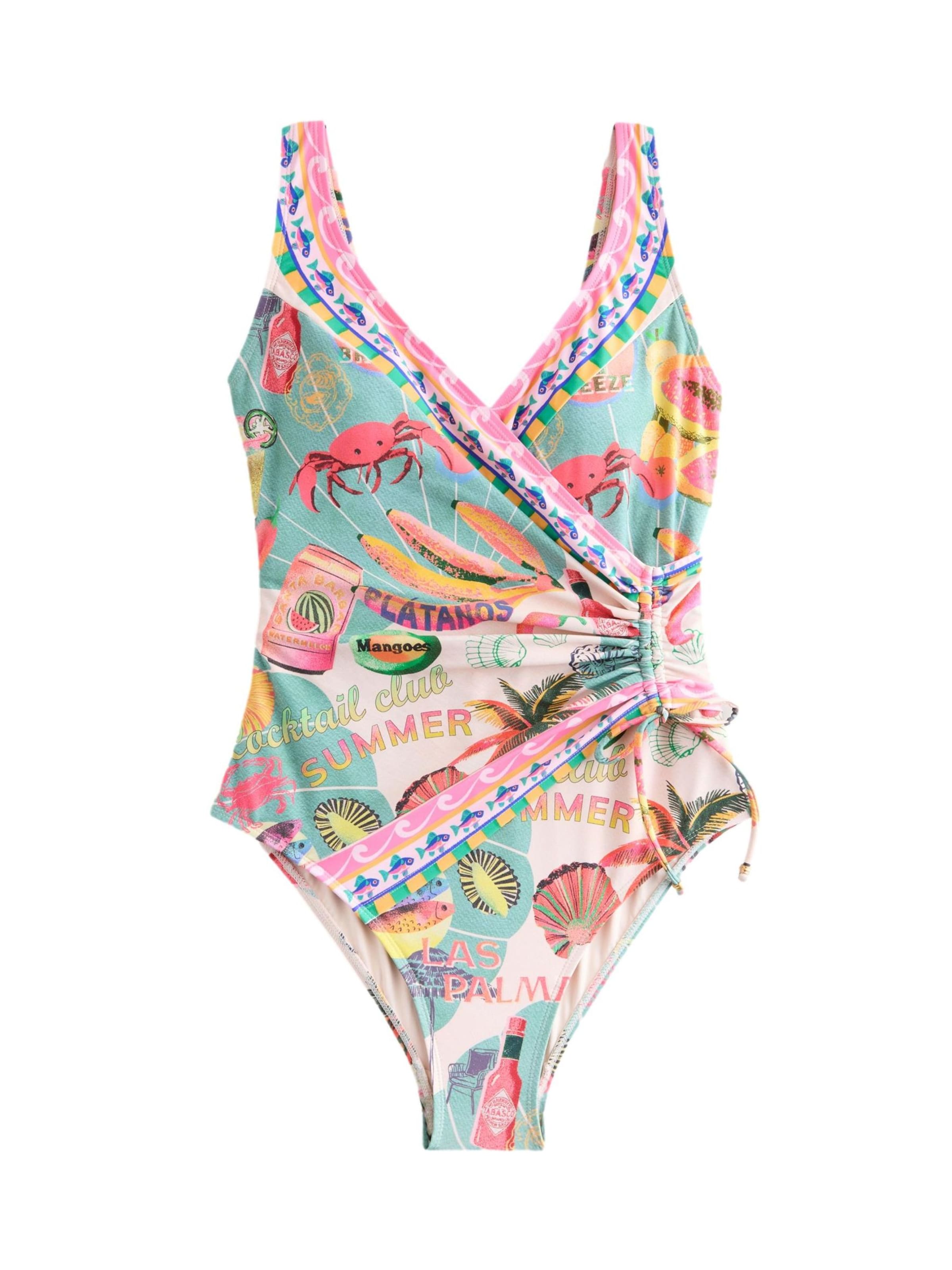 Next Корректирующий купальник в Бежевый: спереди