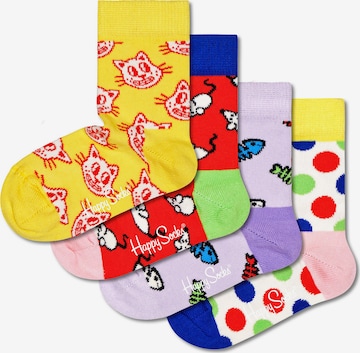 Happy Socks - Meias em amarelo: frente