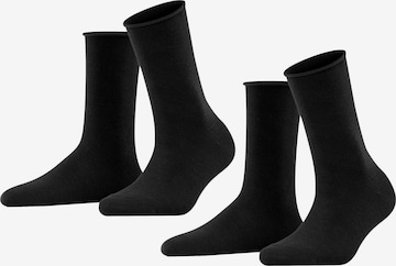 FALKE Socken 'Happy 2-Pack' in Schwarz: Vorderseite
