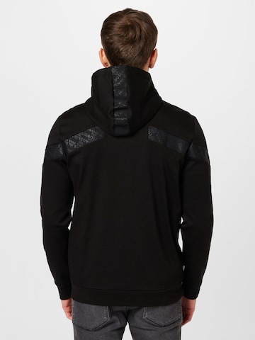 BOSS Green Zip-Up Hoodie 'Saggy Mirror' in Black