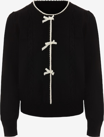 NAEMI Strickjacke in Schwarz: Vorderseite