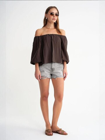 MixRay Bluse in Braun