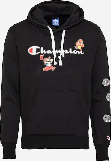 Champion Authentic Athletic Apparel Sweatshirt in grau / rot / schwarz / weiß, Produktansicht
