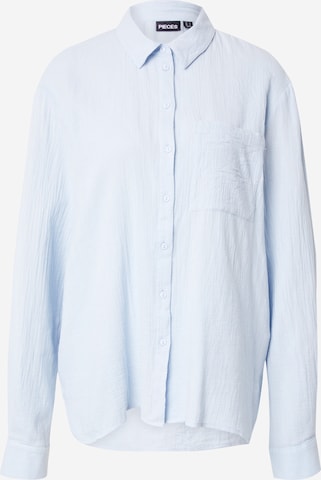 PIECES Bluse 'PCSASTINA' in Blau: Vorderseite