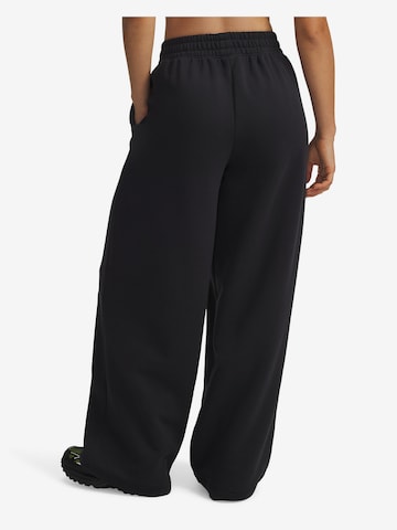 UNDER ARMOUR Wide leg Παντελόνι φόρμας σε μαύρο: πίσω
