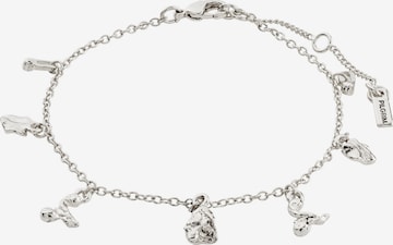 Pilgrim Armband 'PEACE' in Zilver: voorkant