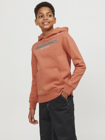 Sweat 'Lakewood' Jack & Jones Junior en orange : devant
