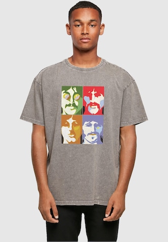 Merchcode Shirt 'Beatles -  Color Heads' in Grey: front