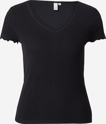 QS T-shirt i svart: framsida