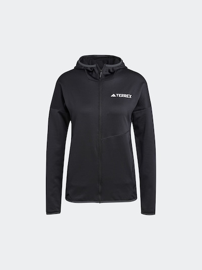 Jachetă  fleece funcțională 'Xperior' ADIDAS TERREX pe negru / alb, Vizualizare produs