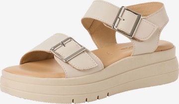 Sandales Tamaris en beige : devant