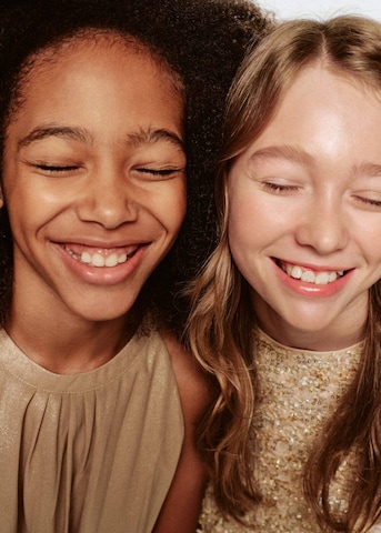 MANGO KIDS Kleid 'Plumi' in Gold