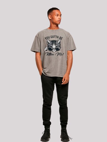 T-Shirt 'Kätzchen You Gotta Be Kitten Me!' F4NT4STIC en gris