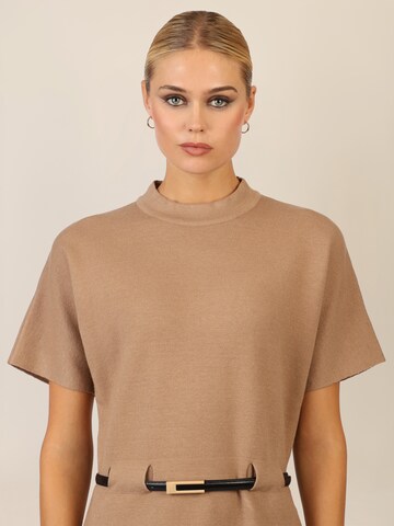 APART Knitted dress in Brown