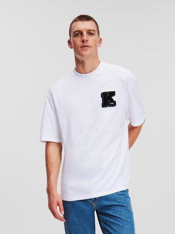 Karl Lagerfeld Shirt ' Athleisure' in White: front