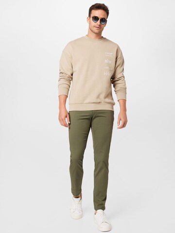 JACK & JONES Sweatshirt 'MIND' i beige