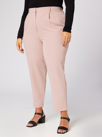 Guido Maria Kretschmer Curvy - Tapered Pantalón plisado 'Pearl' en rosa: frente