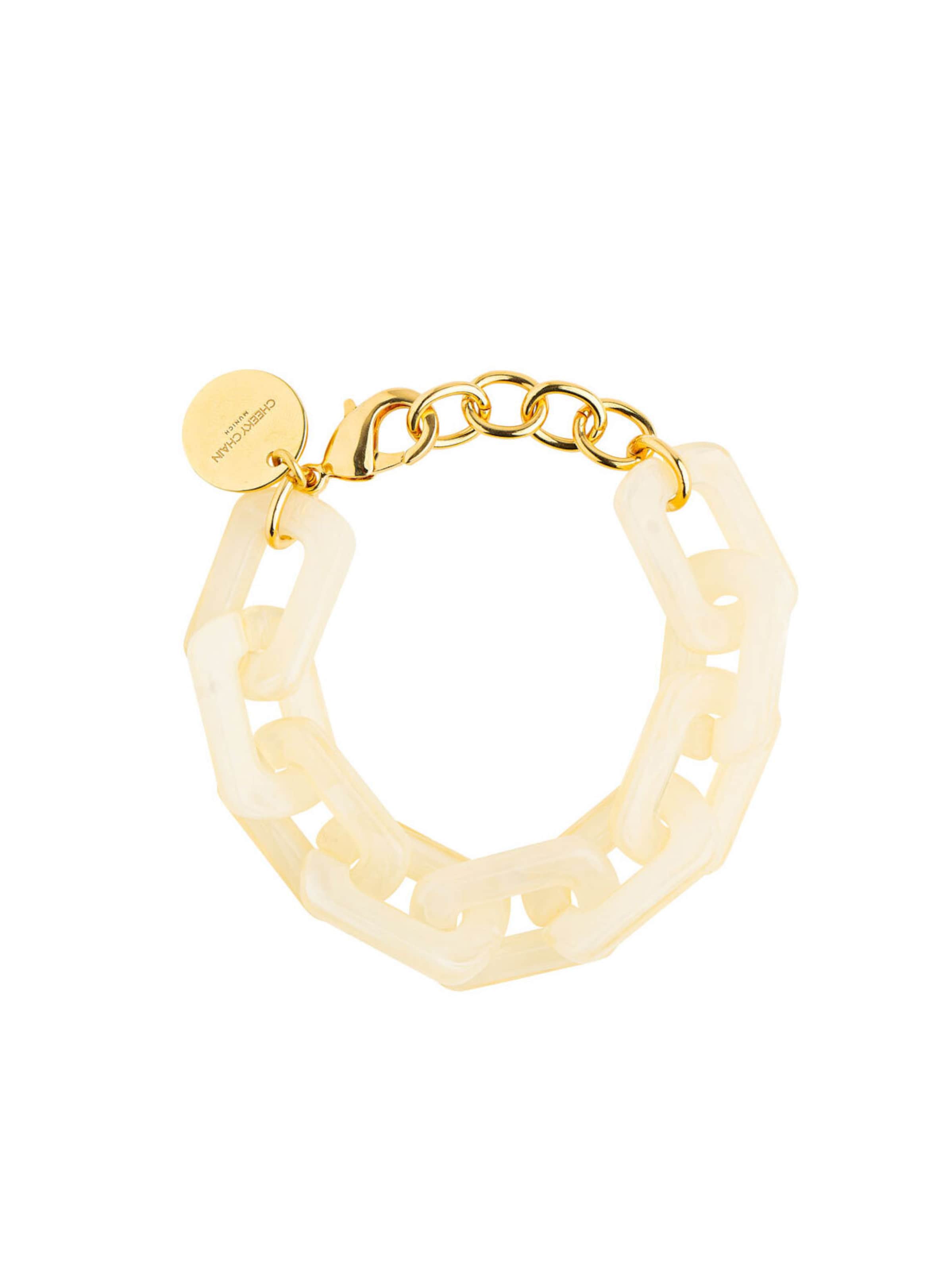 Bracelet 'Kelly' Cheeky Chain Munich en beige : devant