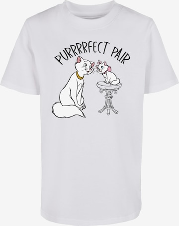 ABSOLUTE CULT Shirt 'Aristocats Purfect Pair' in Wit: voorkant
