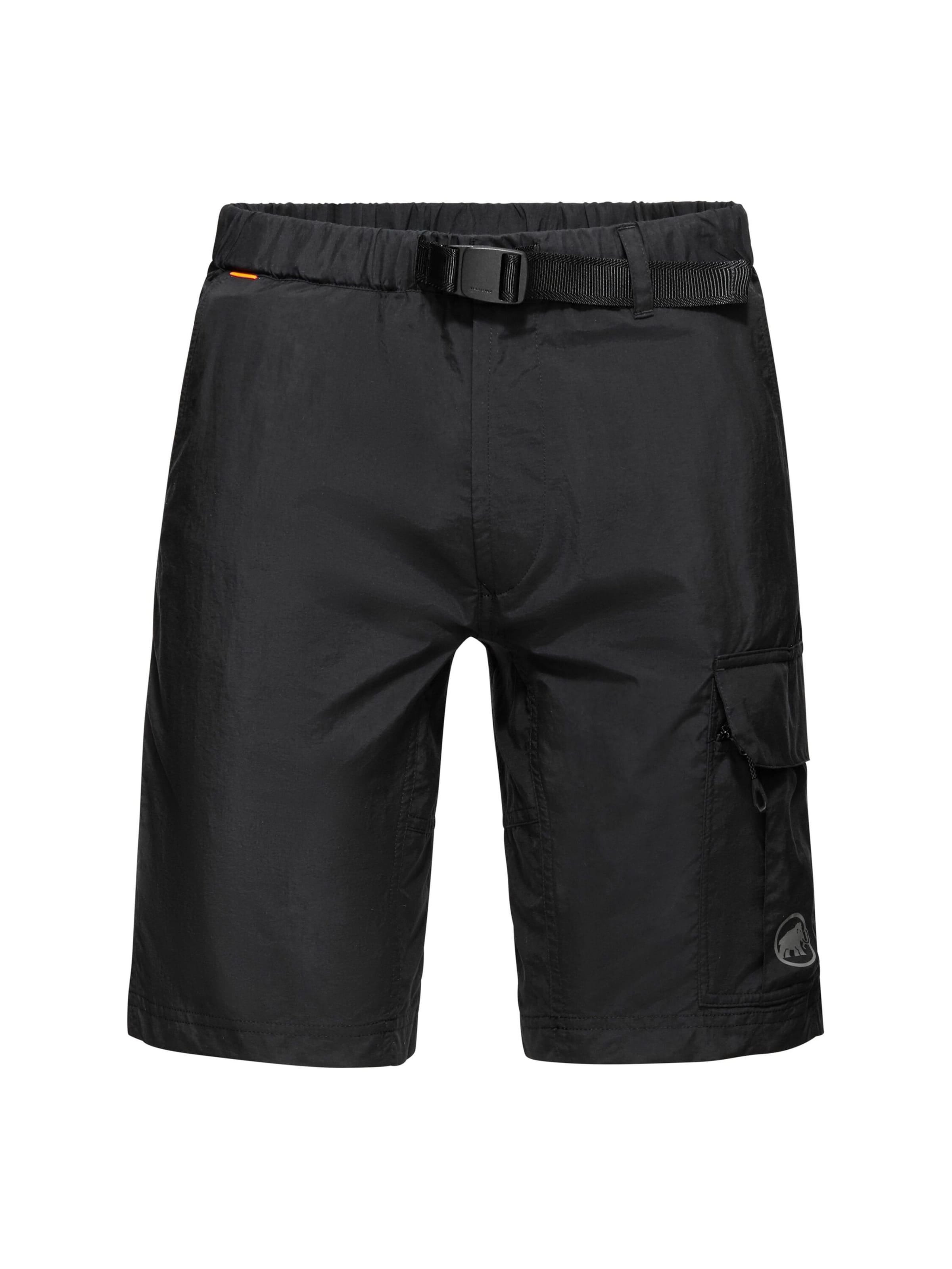 MAMMUT Regular Outdoor Pants in Black: front