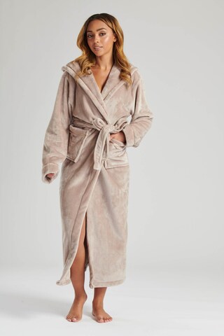 Loungeable Bademantel lang in Beige