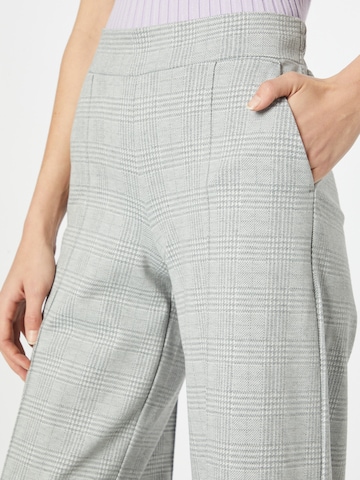 ICHI Wide leg Pleated Pants 'Kate' in Grey