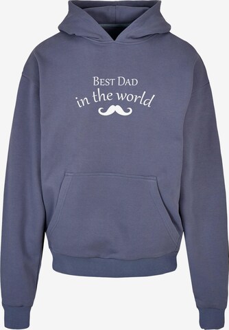 Merchcode Sweatshirt 'Fathers Day - Best dad in the world 2' in Blue: front