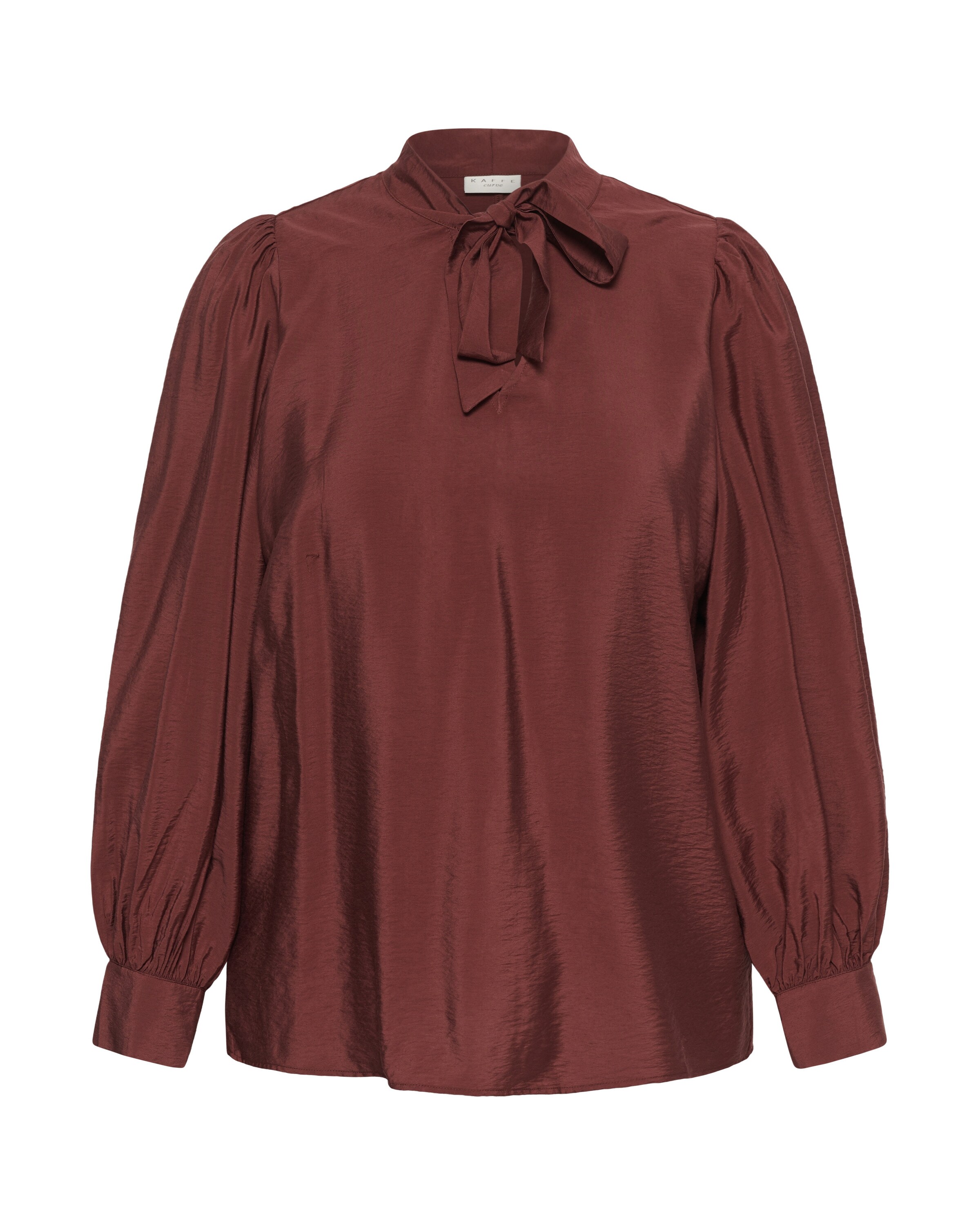 KAFFE CURVE Blouse in Bruin: voorkant