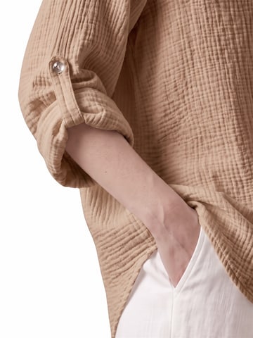 TorWeit Oversizeshirt 'Essential Cotton Shirt'‌‌‌‌ in Beige