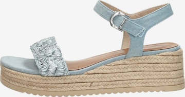 Sandales 'Sandalen Touwzool' Tamaris en bleu : devant