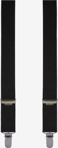 Profuomo Suspenders in Black: front