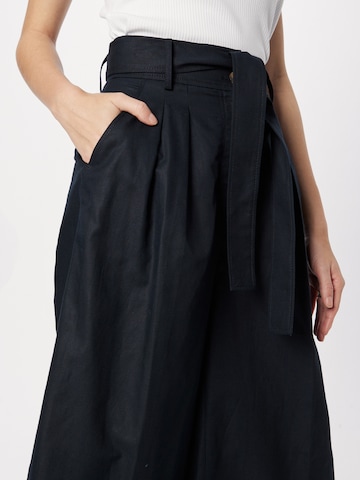 Vanessa Bruno Wide leg Pleat-front trousers 'LEO' in Blue